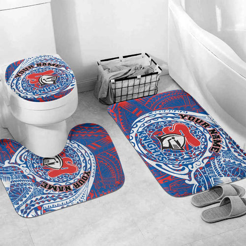 Personalized Newcastle Knights Bathroom Set Polynesian Tribal Chest and Sleeve Tattoo