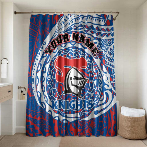 Personalized Newcastle Knights Bathroom Set Polynesian Tribal Chest and Sleeve Tattoo