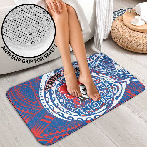 Personalized Newcastle Knights Bathroom Set Polynesian Tribal Chest and Sleeve Tattoo