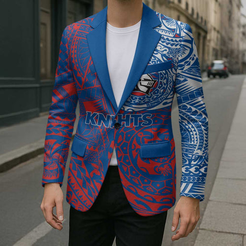 Personalized Newcastle Knights Blazer Polynesian Tribal Chest and Sleeve Tattoo