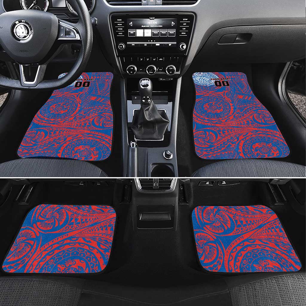 Personalized Newcastle Knights Car Mats Polynesian Tribal Chest and Sleeve Tattoo