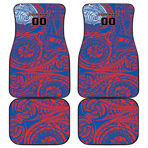Personalized Newcastle Knights Car Mats Polynesian Tribal Chest and Sleeve Tattoo