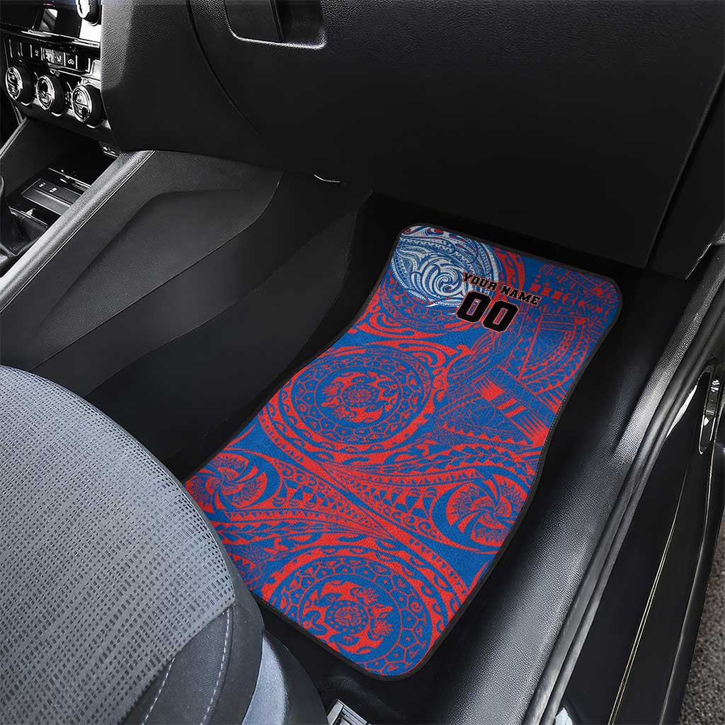 Personalized Newcastle Knights Car Mats Polynesian Tribal Chest and Sleeve Tattoo