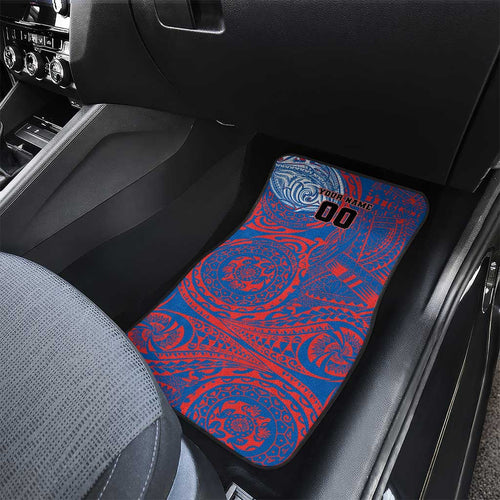 Personalized Newcastle Knights Car Mats Polynesian Tribal Chest and Sleeve Tattoo
