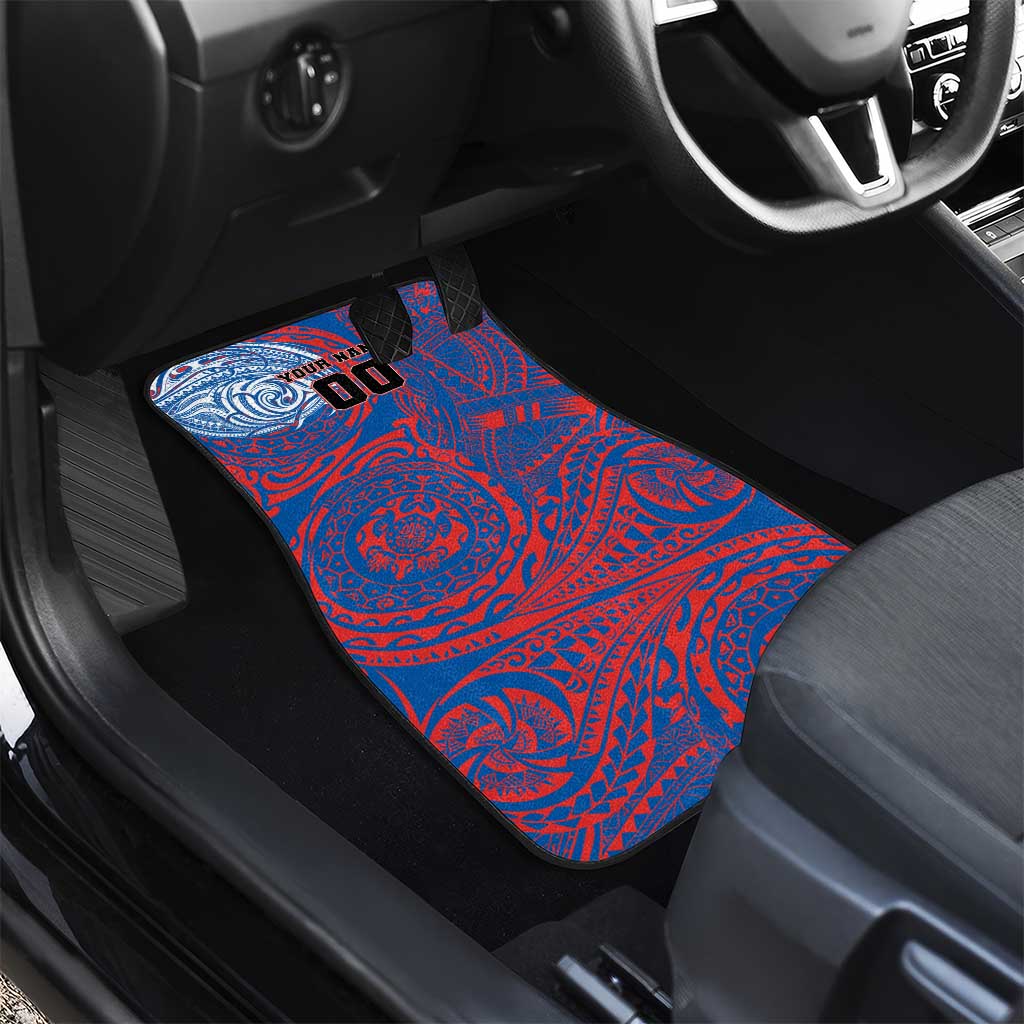 Personalized Newcastle Knights Car Mats Polynesian Tribal Chest and Sleeve Tattoo