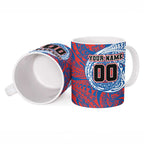 Personalized Newcastle Knights Ceramic Mug Polynesian Tribal Chest and Sleeve Tattoo