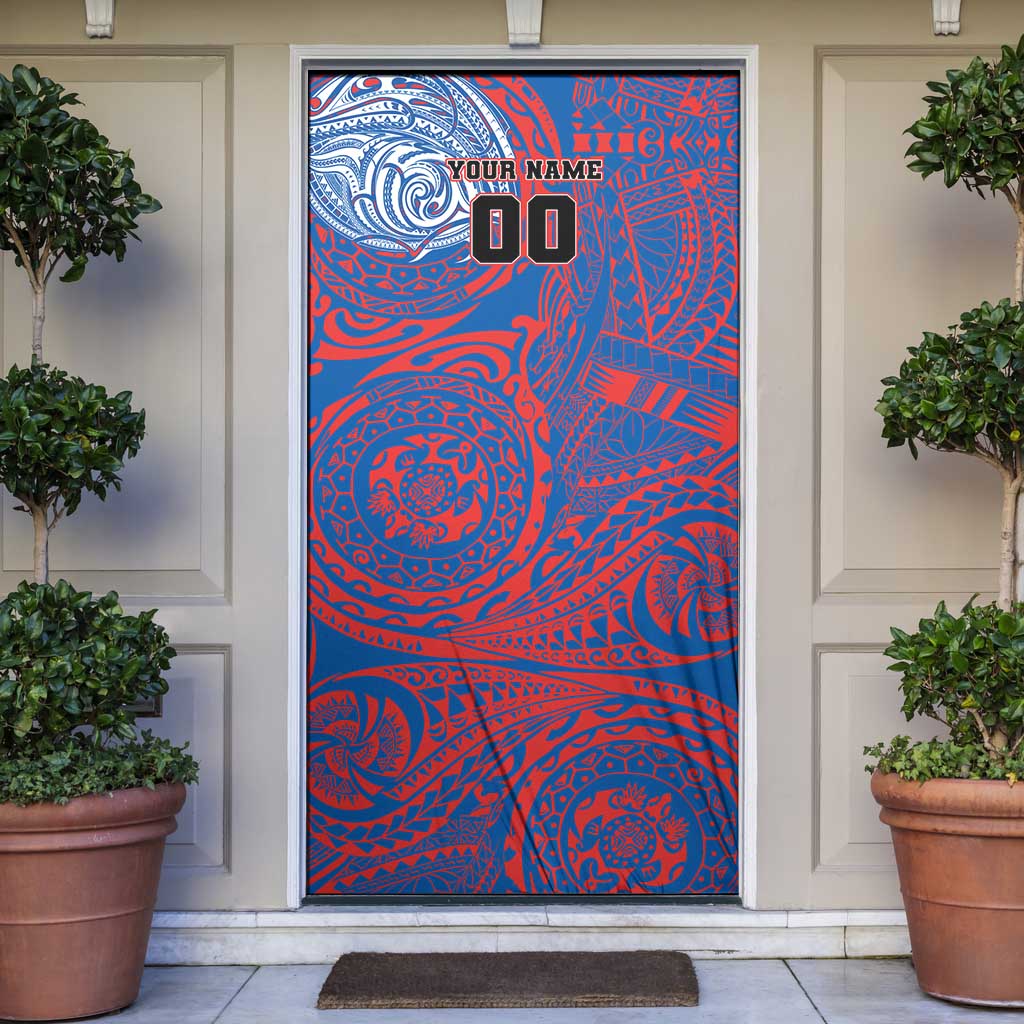 Personalized Newcastle Knights Door Cover Polynesian Tribal Chest and Sleeve Tattoo