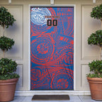 Personalized Newcastle Knights Door Cover Polynesian Tribal Chest and Sleeve Tattoo