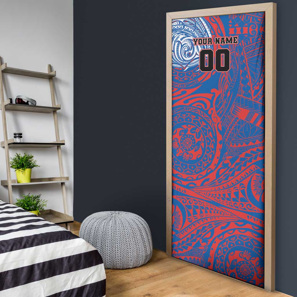 Personalized Newcastle Knights Door Cover Polynesian Tribal Chest and Sleeve Tattoo