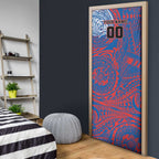 Personalized Newcastle Knights Door Cover Polynesian Tribal Chest and Sleeve Tattoo