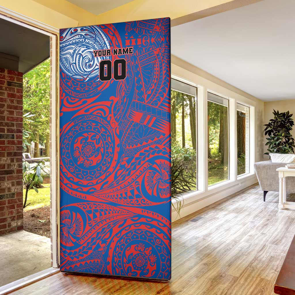 Personalized Newcastle Knights Door Cover Polynesian Tribal Chest and Sleeve Tattoo