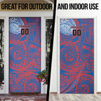 Personalized Newcastle Knights Door Cover Polynesian Tribal Chest and Sleeve Tattoo