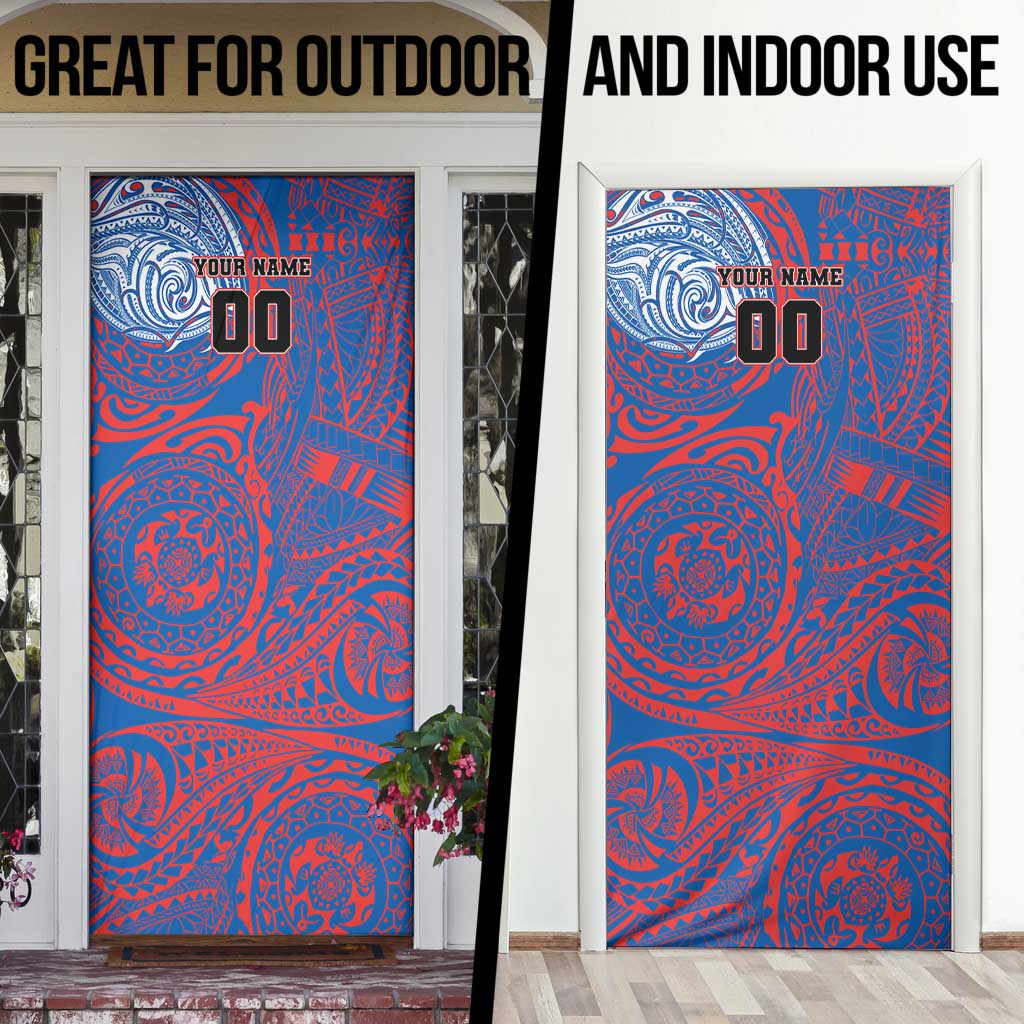Personalized Newcastle Knights Door Cover Polynesian Tribal Chest and Sleeve Tattoo