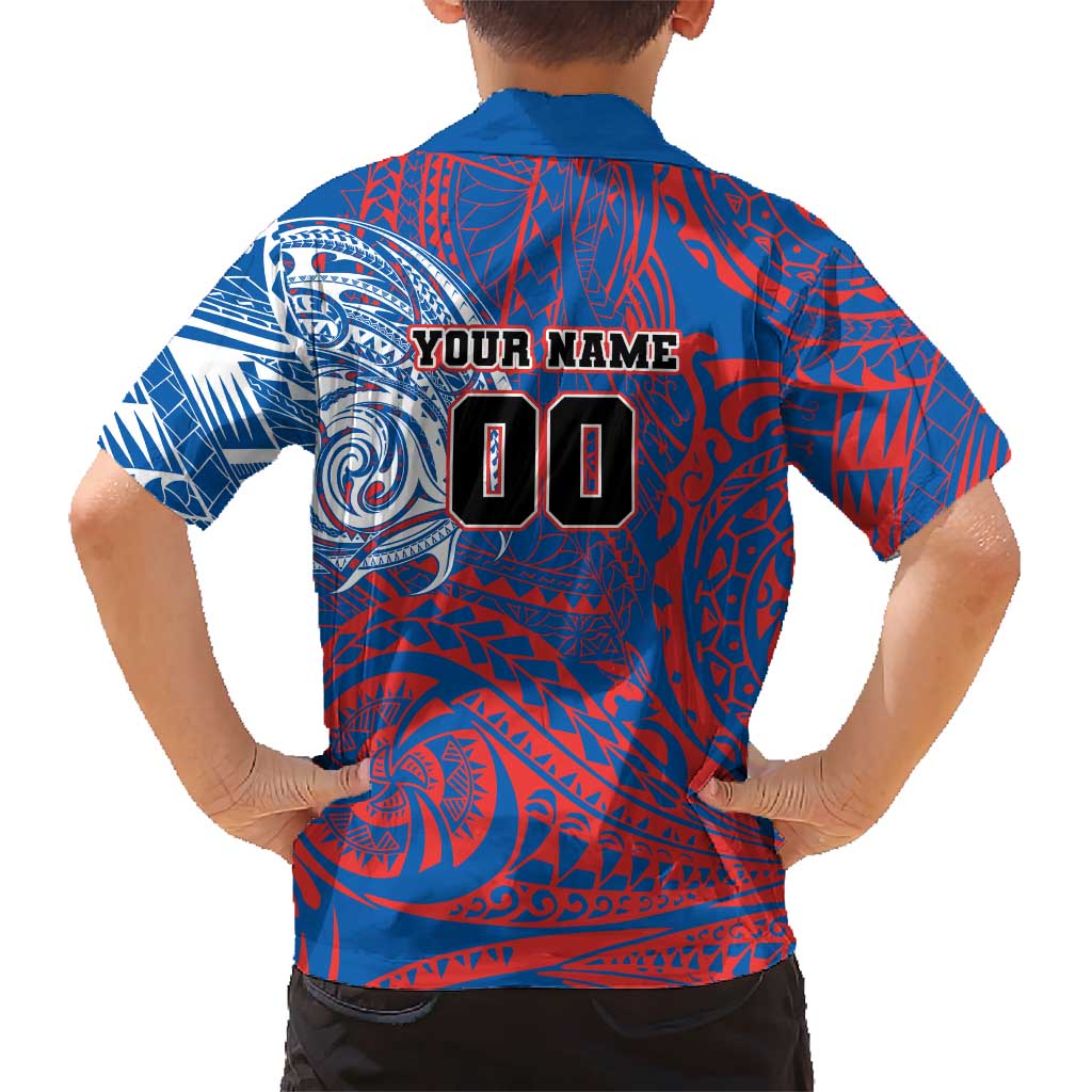 Personalized Newcastle Knights Family Matching Off Shoulder Maxi Dress and Hawaiian Shirt Polynesian Tribal Chest and Sleeve Tattoo