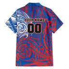 Personalized Newcastle Knights Family Matching Summer Maxi Dress and Hawaiian Shirt Polynesian Tribal Chest and Sleeve Tattoo