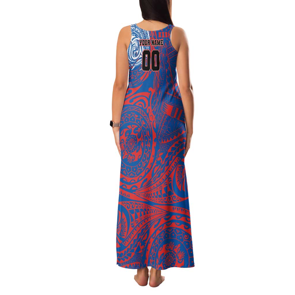 Personalized Newcastle Knights Family Matching Tank Maxi Dress and Hawaiian Shirt Polynesian Tribal Chest and Sleeve Tattoo