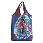 Personalized Newcastle Knights Grocery Bag Polynesian Tribal Chest and Sleeve Tattoo