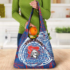 Personalized Newcastle Knights Grocery Bag Polynesian Tribal Chest and Sleeve Tattoo