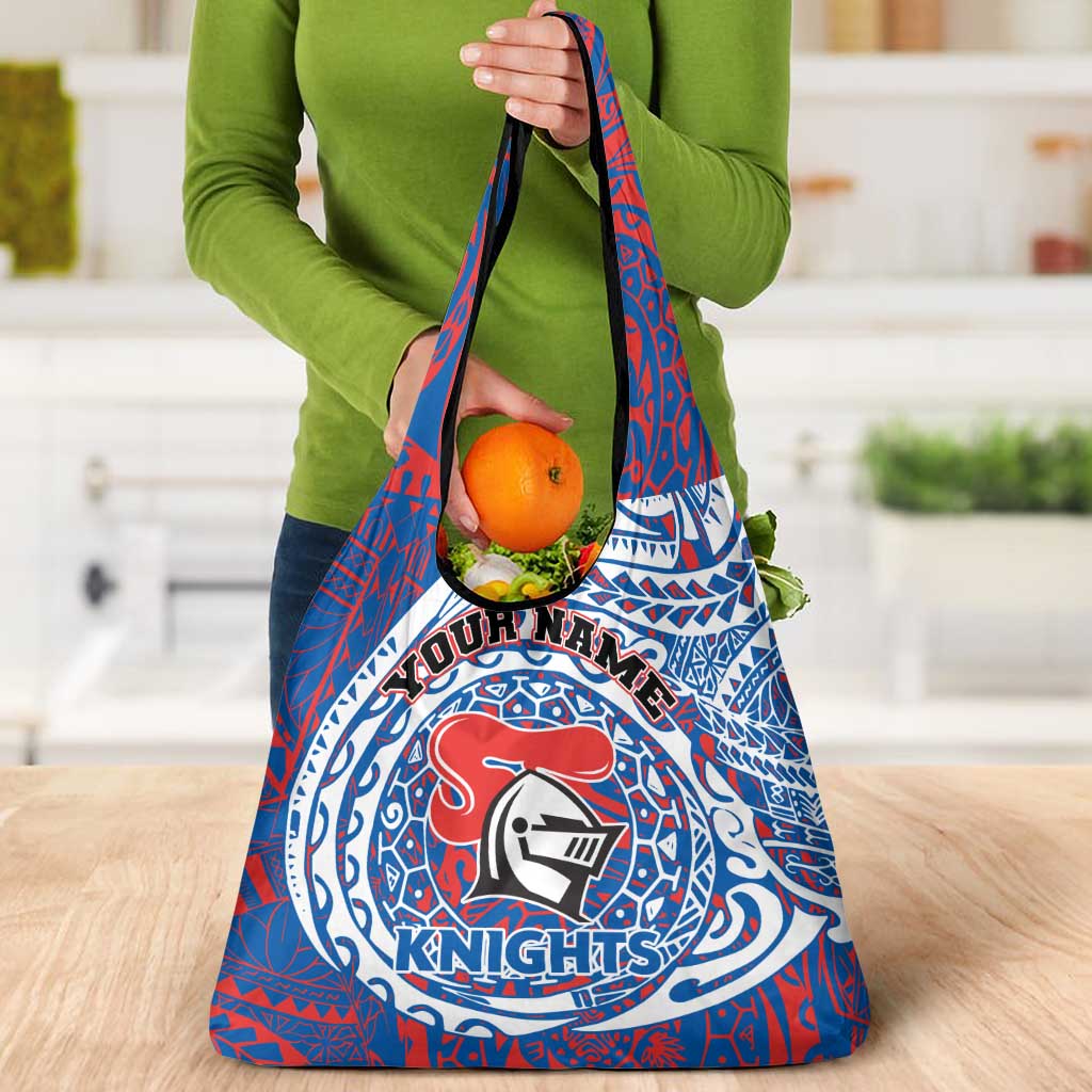 Personalized Newcastle Knights Grocery Bag Polynesian Tribal Chest and Sleeve Tattoo