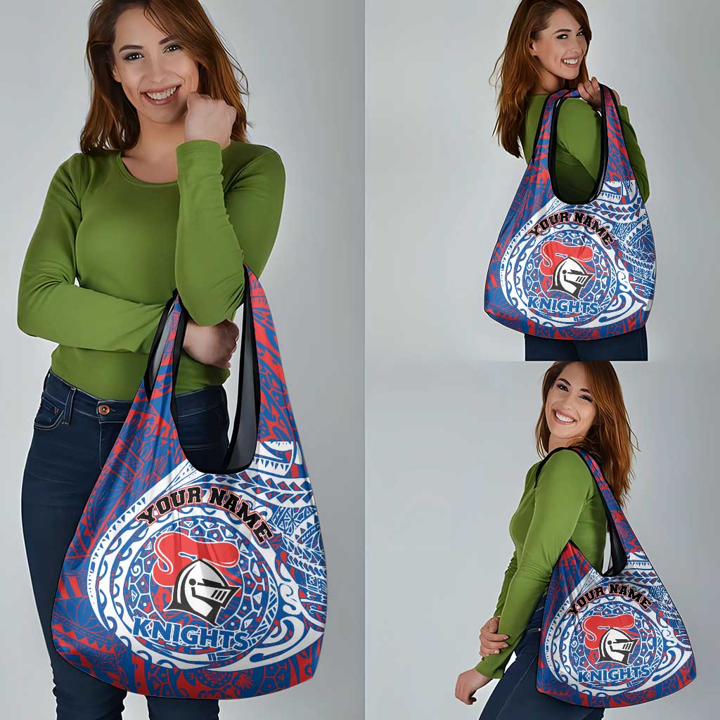 Personalized Newcastle Knights Grocery Bag Polynesian Tribal Chest and Sleeve Tattoo
