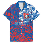 Personalized Newcastle Knights Hawaiian Shirt Polynesian Tribal Chest and Sleeve Tattoo