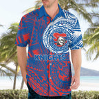 Personalized Newcastle Knights Hawaiian Shirt Polynesian Tribal Chest and Sleeve Tattoo
