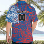 Personalized Newcastle Knights Hawaiian Shirt Polynesian Tribal Chest and Sleeve Tattoo