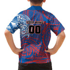 Personalized Newcastle Knights Hawaiian Shirt Polynesian Tribal Chest and Sleeve Tattoo