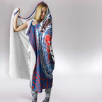 Personalized Newcastle Knights Hooded Blanket Polynesian Tribal Chest and Sleeve Tattoo