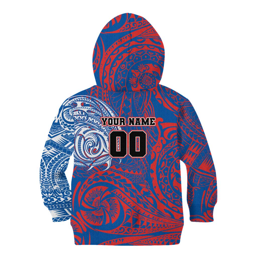 Personalized Newcastle Knights Kid Hoodie Polynesian Tribal Chest and Sleeve Tattoo