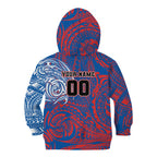 Personalized Newcastle Knights Kid Hoodie Polynesian Tribal Chest and Sleeve Tattoo