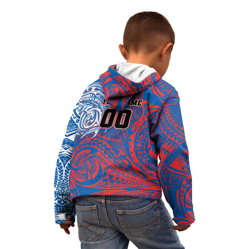Personalized Newcastle Knights Kid Hoodie Polynesian Tribal Chest and Sleeve Tattoo
