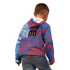 Personalized Newcastle Knights Kid Hoodie Polynesian Tribal Chest and Sleeve Tattoo