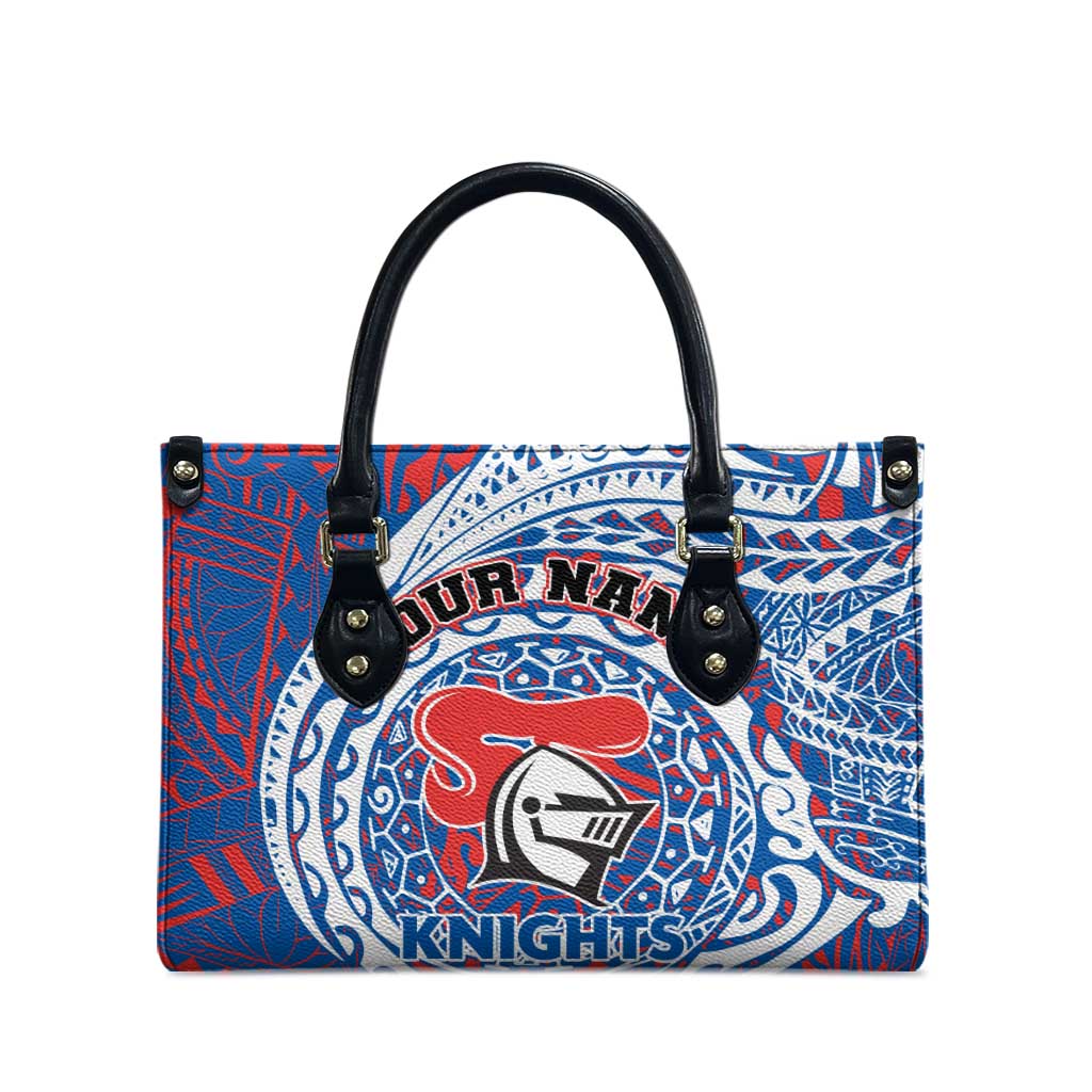 Personalized Newcastle Knights Leather Bag Polynesian Tribal Chest and Sleeve Tattoo