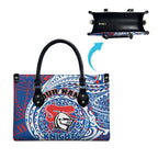 Personalized Newcastle Knights Leather Bag Polynesian Tribal Chest and Sleeve Tattoo