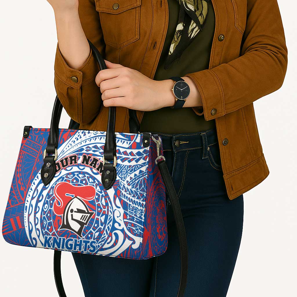 Personalized Newcastle Knights Leather Bag Polynesian Tribal Chest and Sleeve Tattoo