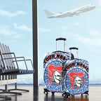 Personalized Newcastle Knights Luggage Cover Polynesian Tribal Chest and Sleeve Tattoo