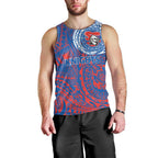 Personalized Newcastle Knights Men Tank Top Polynesian Tribal Chest and Sleeve Tattoo