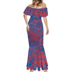 Personalized Newcastle Knights Mermaid Dress Polynesian Tribal Chest and Sleeve Tattoo