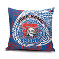 Personalized Newcastle Knights Pillow Cover Polynesian Tribal Chest and Sleeve Tattoo