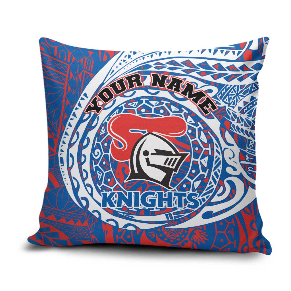 Personalized Newcastle Knights Pillow Cover Polynesian Tribal Chest and Sleeve Tattoo