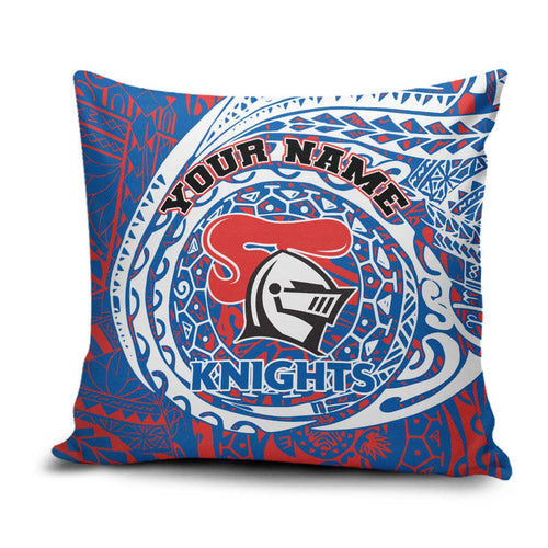 Personalized Newcastle Knights Pillow Cover Polynesian Tribal Chest and Sleeve Tattoo