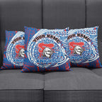 Personalized Newcastle Knights Pillow Cover Polynesian Tribal Chest and Sleeve Tattoo