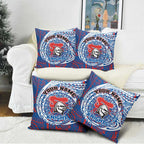 Personalized Newcastle Knights Pillow Cover Polynesian Tribal Chest and Sleeve Tattoo
