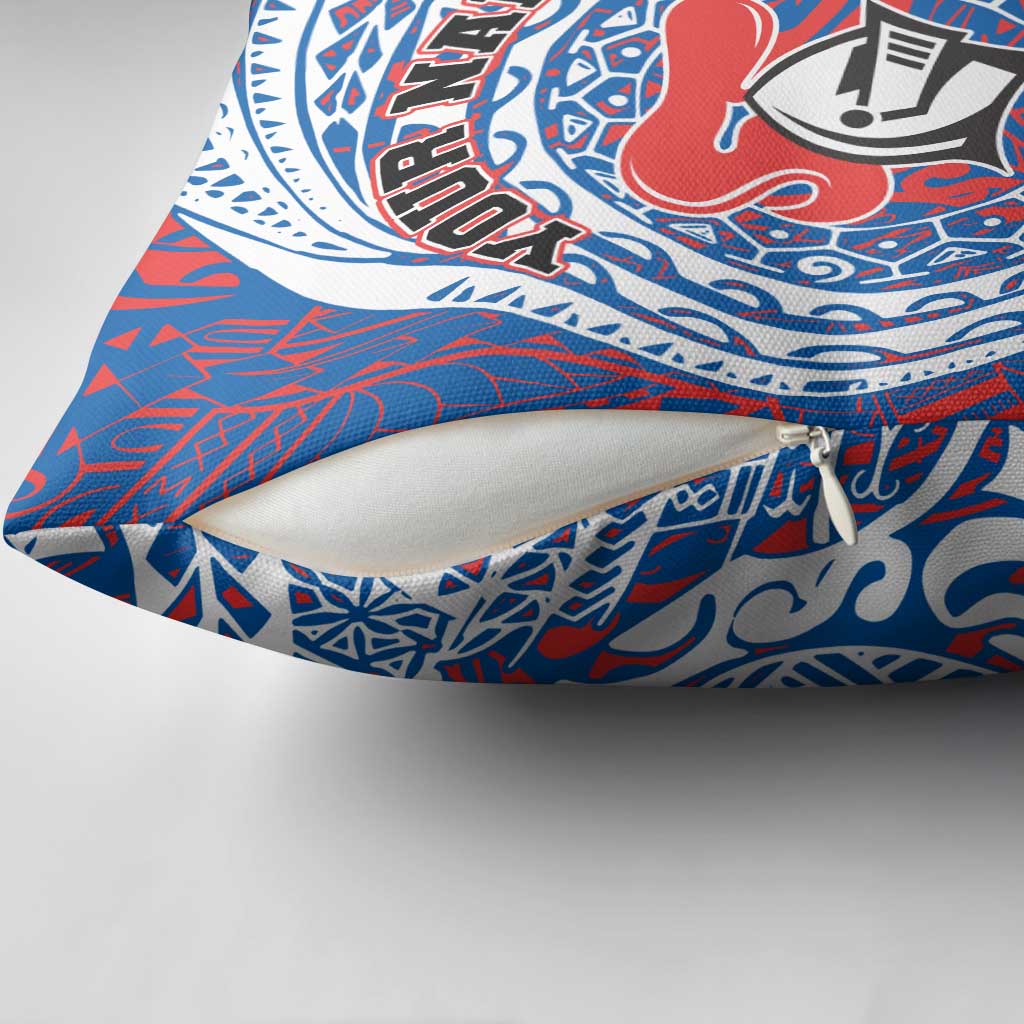 Personalized Newcastle Knights Pillow Cover Polynesian Tribal Chest and Sleeve Tattoo