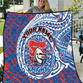 Personalized Newcastle Knights Quilt Polynesian Tribal Chest and Sleeve Tattoo