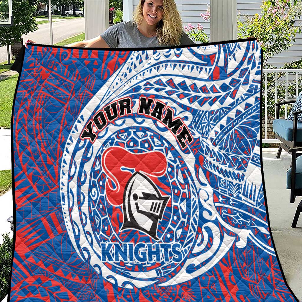 Personalized Newcastle Knights Quilt Polynesian Tribal Chest and Sleeve Tattoo