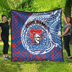 Personalized Newcastle Knights Quilt Polynesian Tribal Chest and Sleeve Tattoo