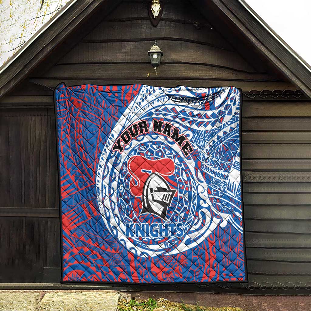 Personalized Newcastle Knights Quilt Polynesian Tribal Chest and Sleeve Tattoo