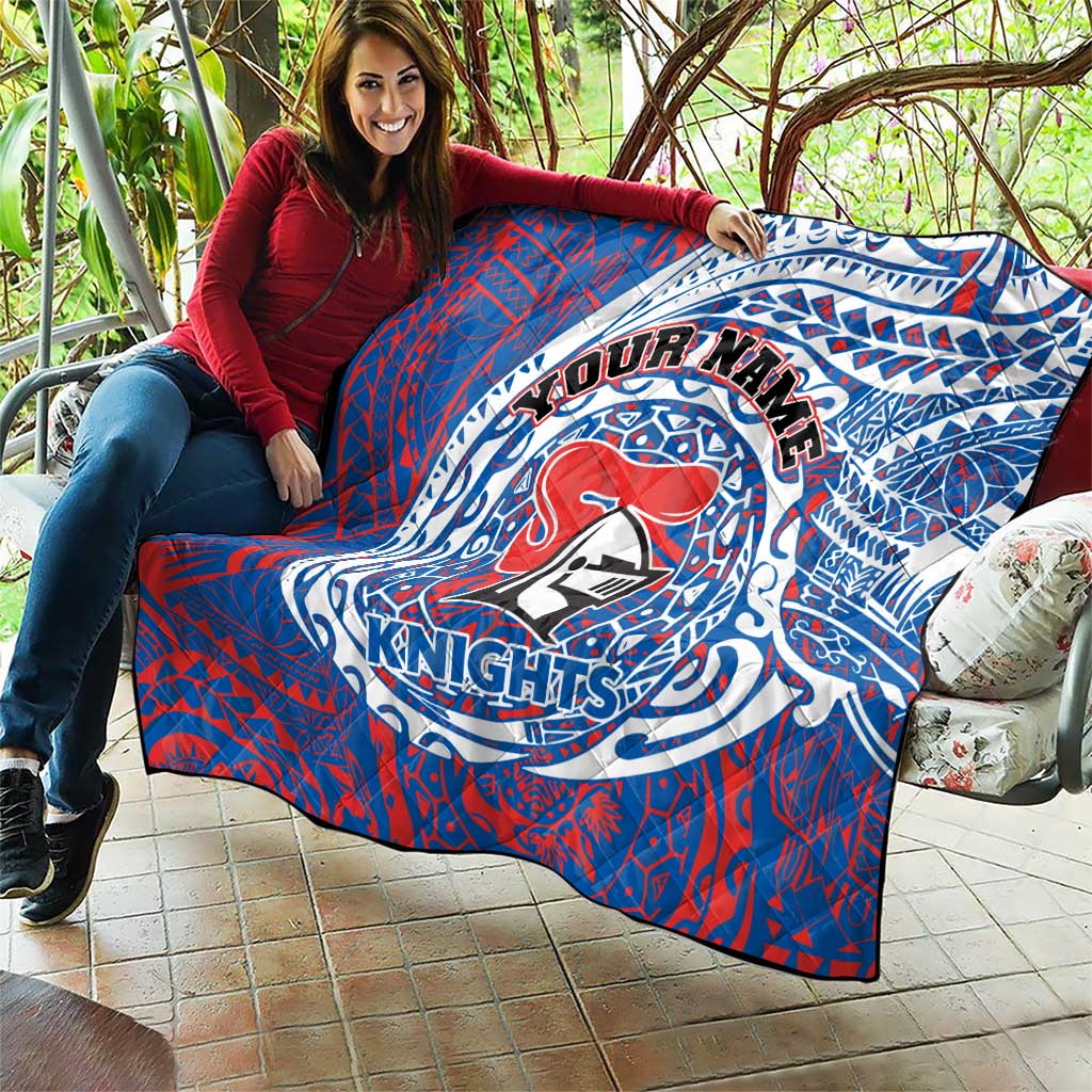 Personalized Newcastle Knights Quilt Polynesian Tribal Chest and Sleeve Tattoo